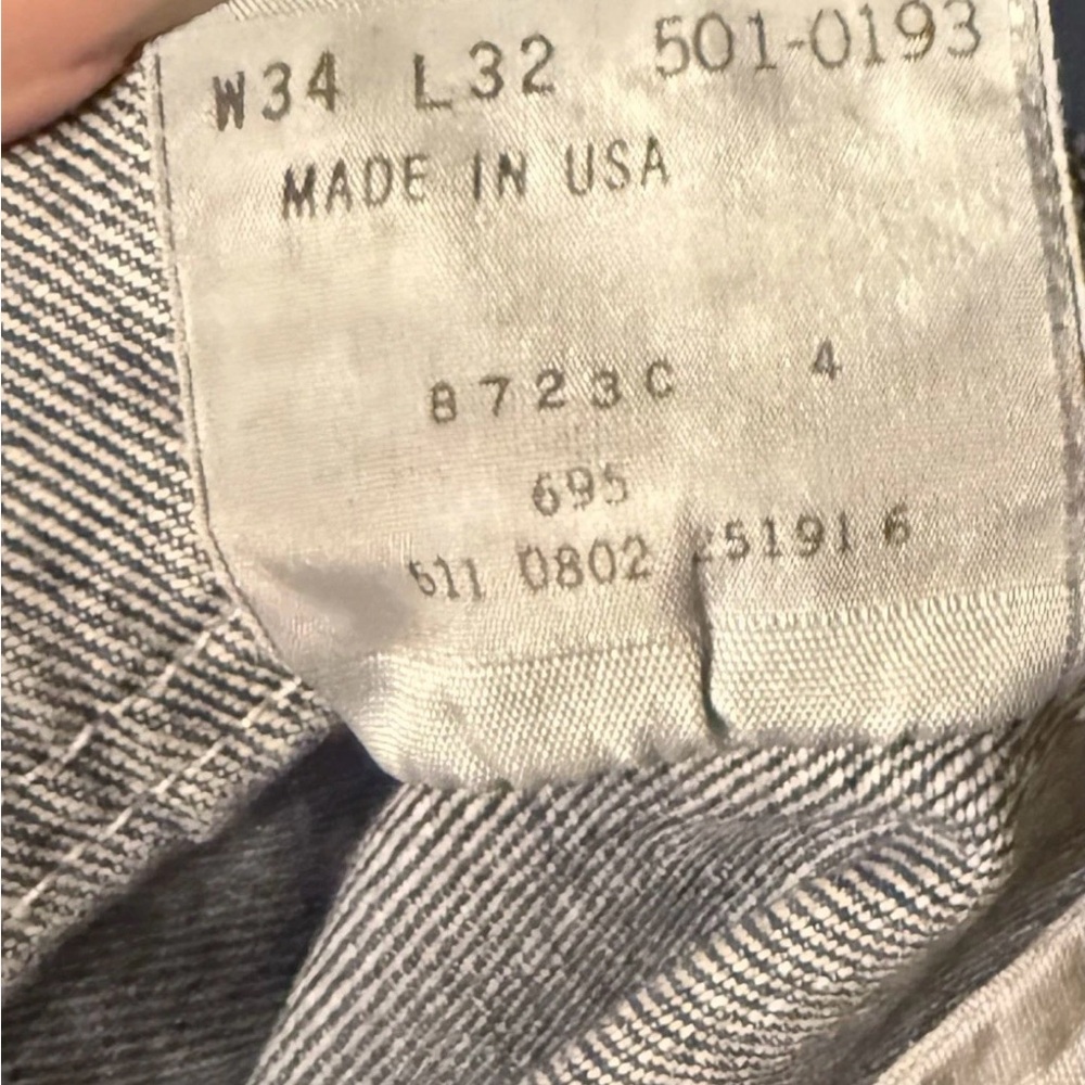 Vintage Levis 501 Jeans 34/32 Actual 29/29 Blue Workwear Denim USA MADE Womens - Picture 10 of 11